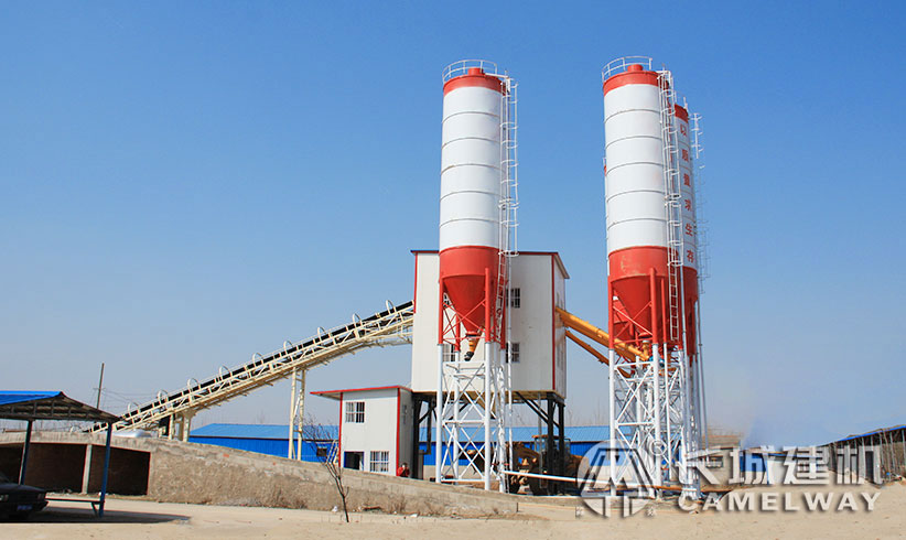 長城建機(jī)120攪商混攪拌站客戶案例現(xiàn)場